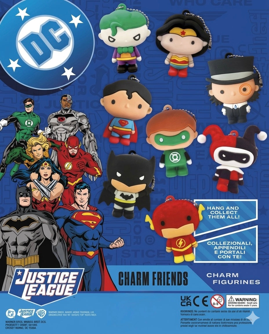 DC Justice League Charm Friends - Ø50mm Kapseln